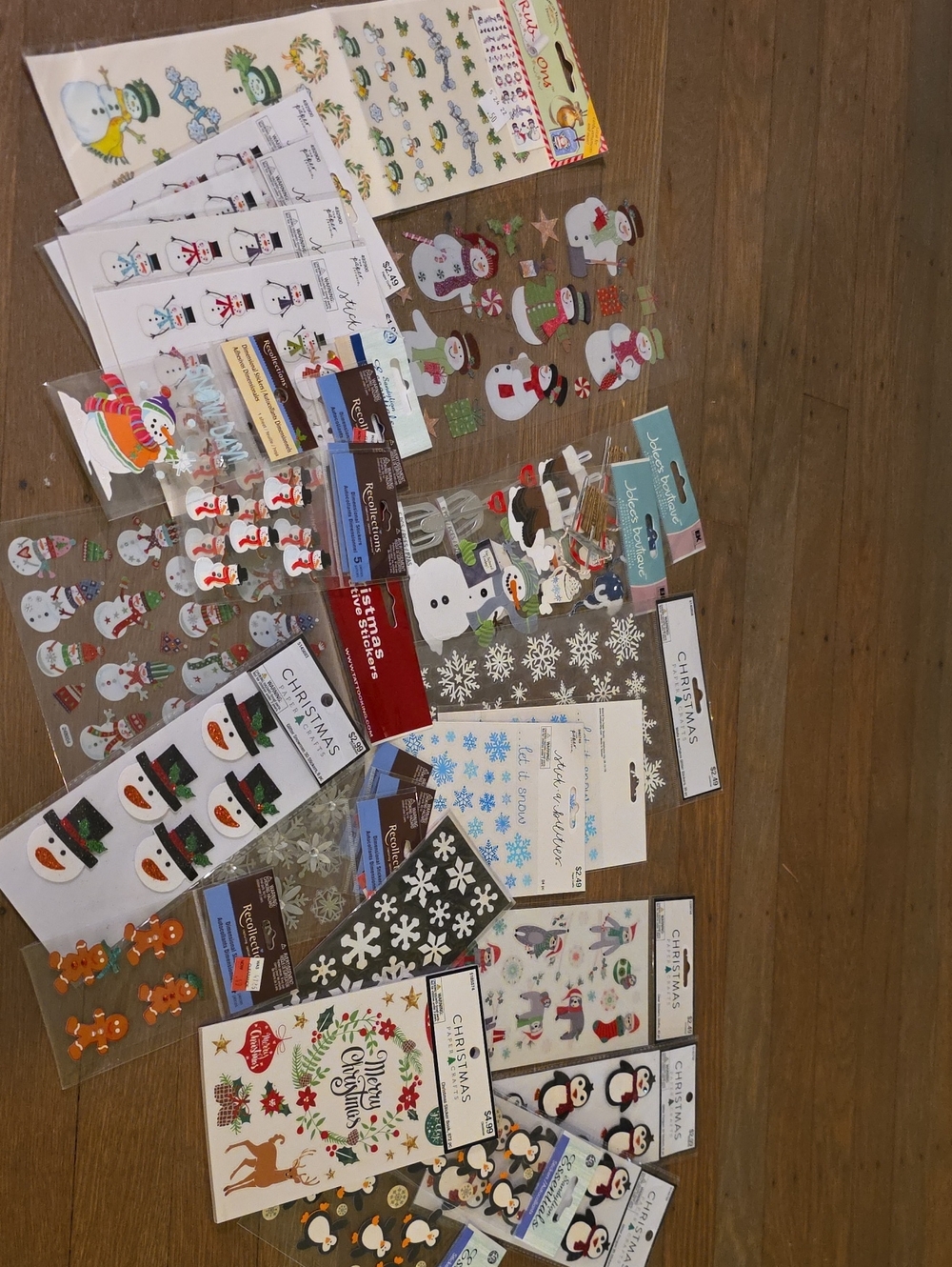 Assorted Holiday-Winter Sticker Bundle Scrapbooking / Crafting  Set Of 29  NEW